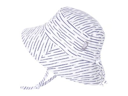 UV klobouk Cotton Bucket - White Waves