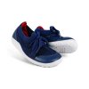 Designové barefoot boty Bobux - Play Knit Navy + Red