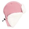 Dětská zimní zateplená čepice - Dusty Pink