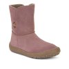 Zimní Barefoot kozačky Froddo Tex Suede - Dark Pink