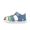 Kožené páskové barefoot sandálky Garvalín - Indigo