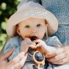 Dětský lněný UV klobouk Baby Mocs - Beige