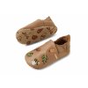 Kožené barefoot capáčky Bobux - Bugtopia Caramel