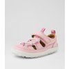Bobux barefoot sandále Alpha Rocky - Parfait Pink