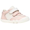 Celoroční kožené barefoot tenisky Geox B Steppieup - LT Rose/White
