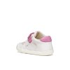 Celoroční kožené barefoot tenisky Geox B Steppieup - White/Pink