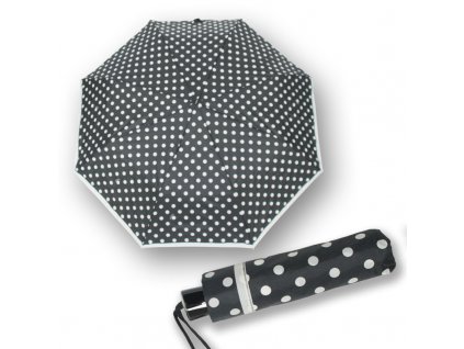 Doppler dámský skládací deštník Mini Fiber černobílý