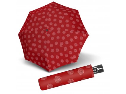Doppler dámský skládací plně automatický deštník Fiber Magic Soul červený