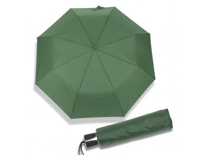 Doppler dámský zelený skládací deštník Mini Fiber Uni