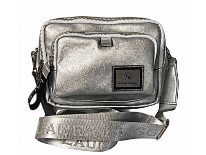 Laura Biaggi crossbody světlá stříbrná