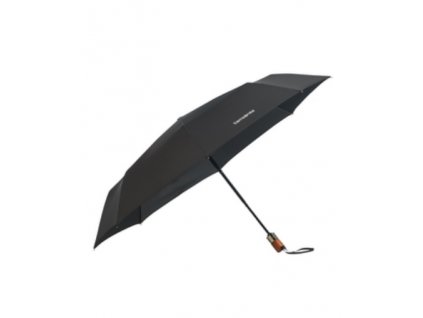 Samsonite skládací plně automatický deštník Wood classic krátký černý