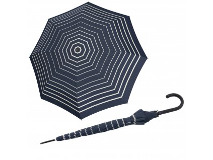 Doppler dámský holový vystřelovací deštník Fiber Flex Ac Timeless modrý
