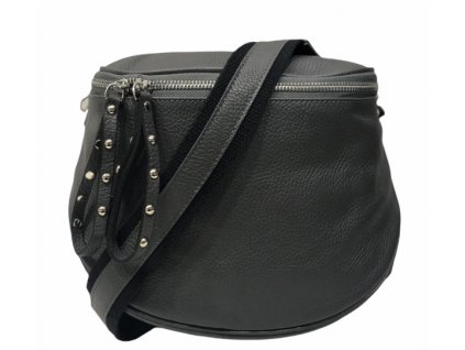 Vera Pelle kožená crossbody šedá