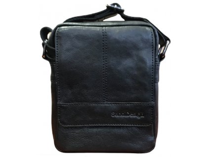 Pánská kožená taška přes rameno Sendi Design černá