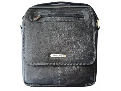 Pánská kožená taška přes rameno Sendi Design černá