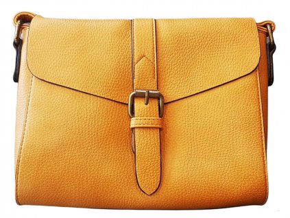 Crossbody kabelka s přezkou Flora&Co hořčicová