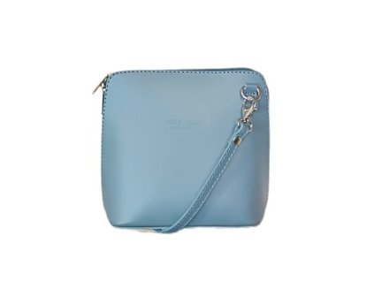 Vera Pelle kožená malá crossbody světle modrá