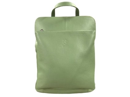 Kabelko batoh z pravé kůže zelený
