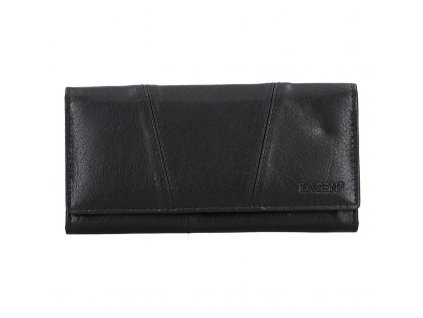 Lagen dámská měkká kožená peněženka černá