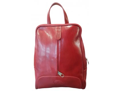 Vera Pelle kožený batoh v červené barvě