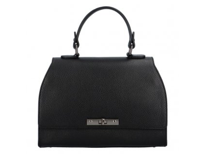 Vera Pelle dámská kožená kufříková kabelka černá