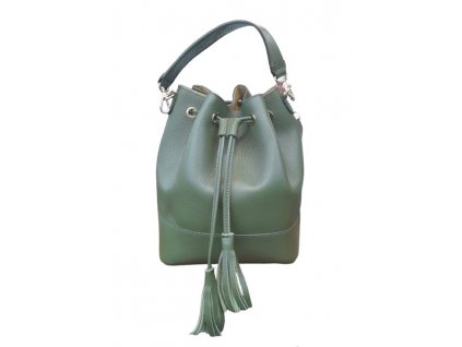 Vera Pelle luxusní dámská kabelka z pravé kůže zelená