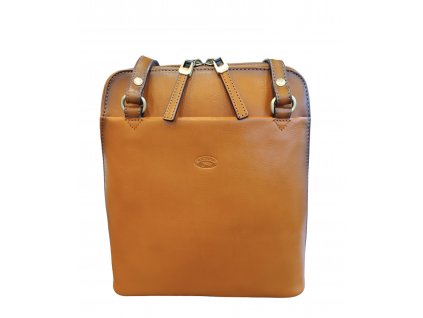 KATANA dámský kožený kabelko batoh koňakový