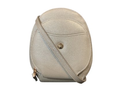 Hexagona dámská kožená crossbody na mobil stříbrná