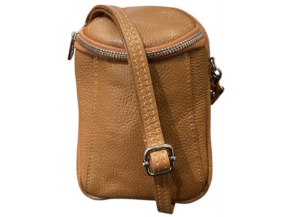 Vera Pelle kožená crossbody taška koňaková