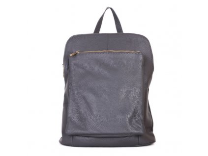 Dámský kožený kabelko-batoh šedý