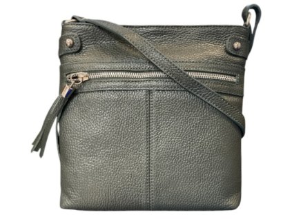 Dámská kožená kabelka crossbody zelená