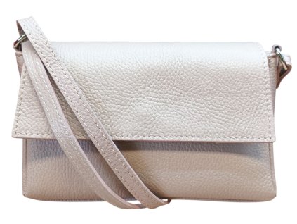 Vera Pelle kožená dámská crossbody s klopou staroružová