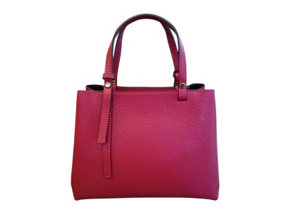 Vera Pelle dámská střední kožená kabelka červená