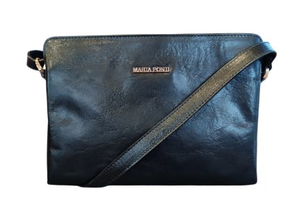 Marta Ponti crossbody kabelka kožená černá