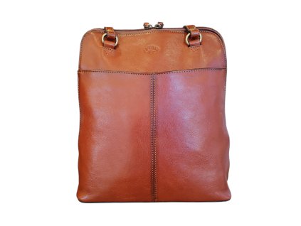 KATANA dámský kožený kabelko-batoh koňakový