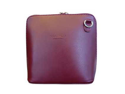 Vera Pelle kožená malá dámská crossbody vínová