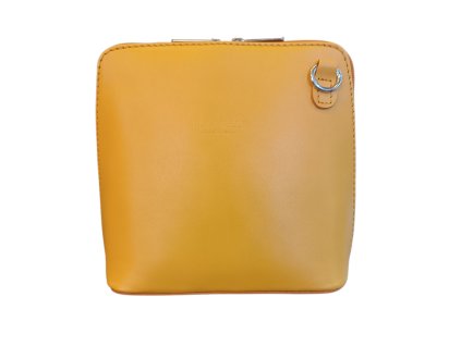 Vera Pelle kožená malá dámská crossbody hořčicová