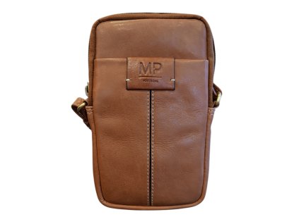 Marta Ponti unisex kožené pouzdro na mobil koňakové