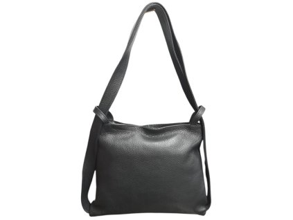 Vera Pelle kožený kabelko-batoh černý