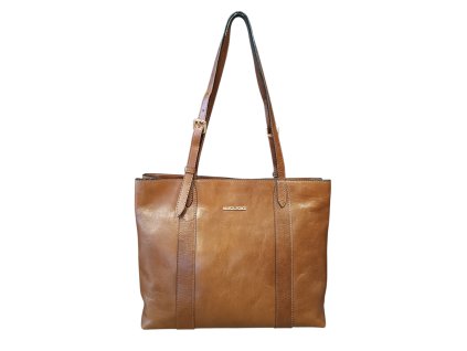 Marta Ponti kožená dámská kabelka koňaková