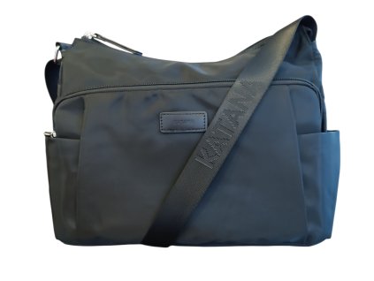 KATANA střední textilní crossbody kabelka černá