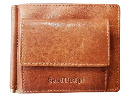 Sendi Design pánská kožená dolarovka koňak