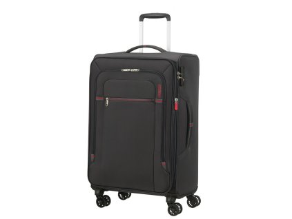 Střední kufr American Tourister crosstrack šedá - červená