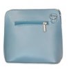 Vera Pelle kožená malá crossbody světle modrá