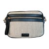 David Jones trendy crossbody kabelka s přírodním vzorem - černá