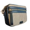 David Jones trendy crossbody kabelka s přírodním vzorem - černá