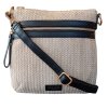 David Jones crossbody kabelka na výšku s přírodním vzorem - černá