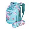 Stylový batoh Meatfly Exile – Mint Flowers (24 L)+ PENÁL ZDARMA