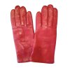Kožené dámské rukavice Junek s výšivkou červené