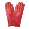 Kožené dámské hladké rukavice Junek červené